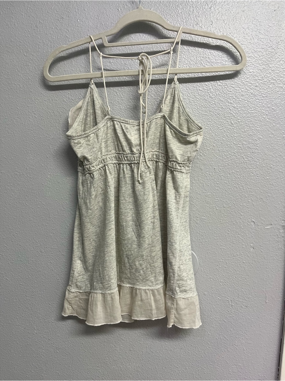 Abercrombie & Fitch Cream Ruffle Tank Top - Picture 2 of 6